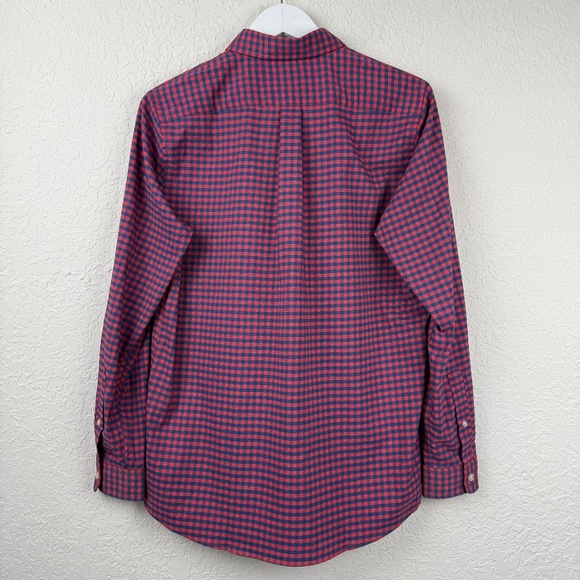 Vineyard Vines Mens Red Navy Cotton Gingham Check Button Down Shirt XL - Picture 3 of 10